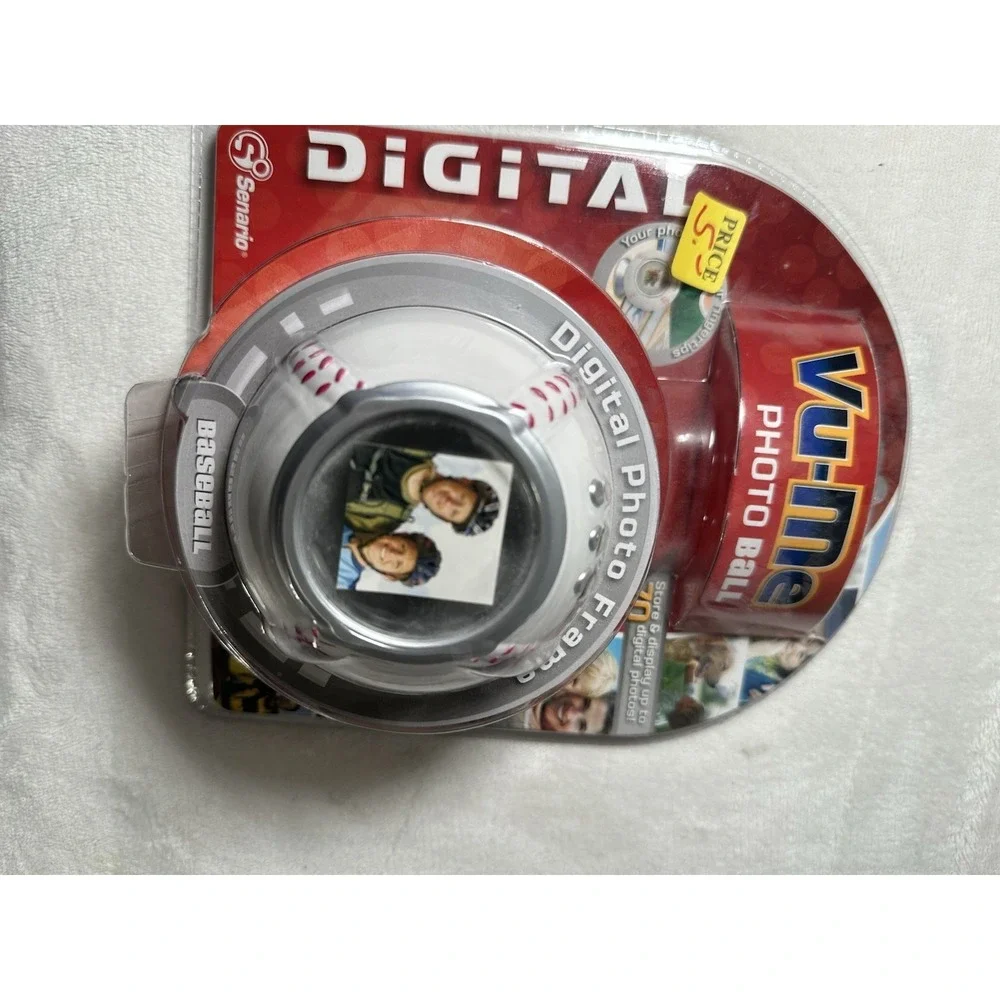 Senario Vu-Me Photo Ball LCD Digital Photo Frame Baseball 1.5